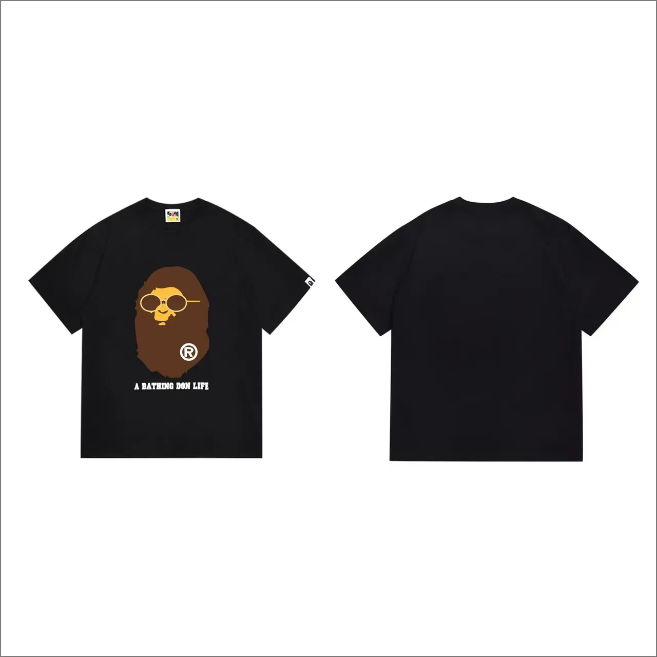 A Bathing Ape A Bathing Don Life Graphic Print Black T-Shirt 4