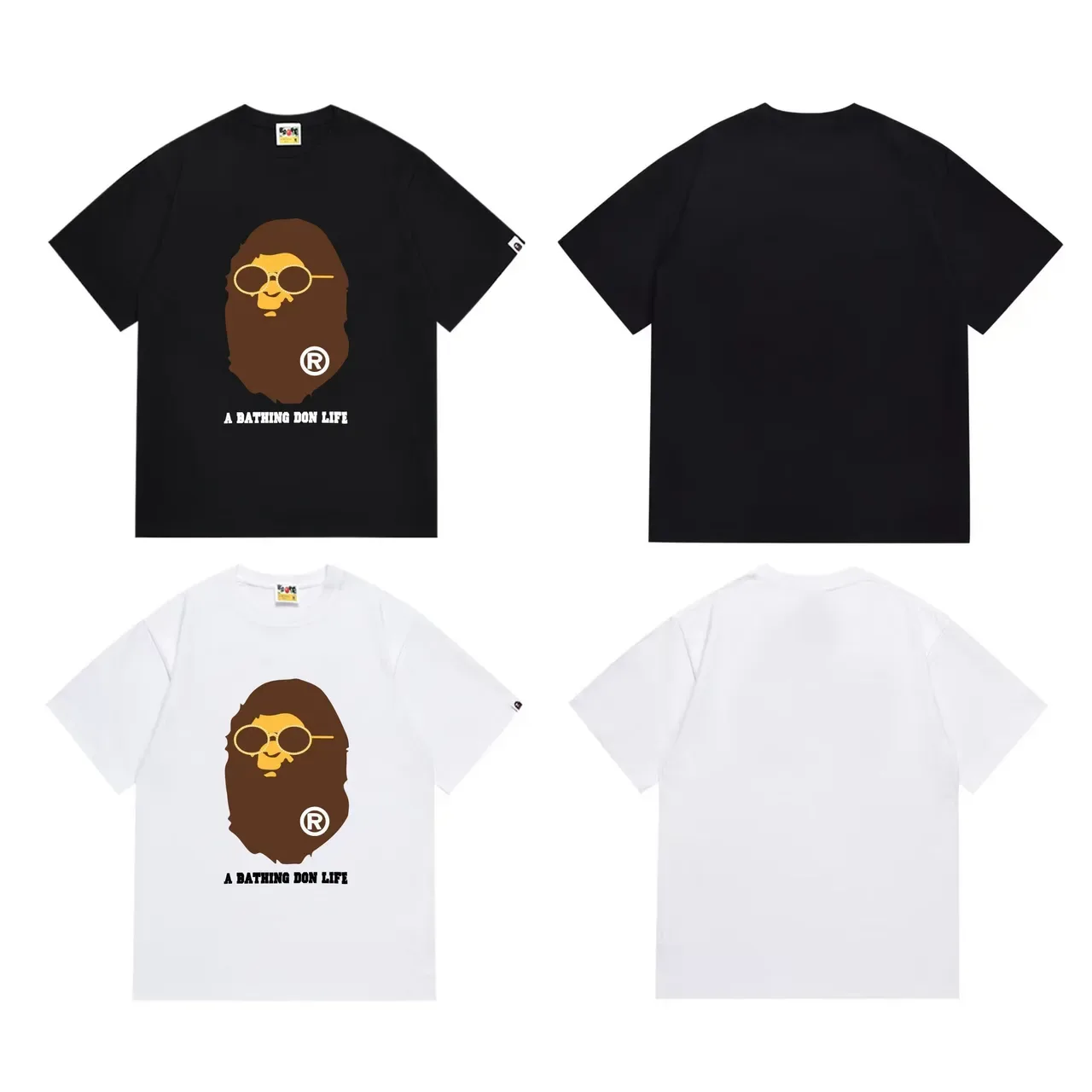 A Bathing Ape A Bathing Don Life Graphic Print Black T-Shirt 6