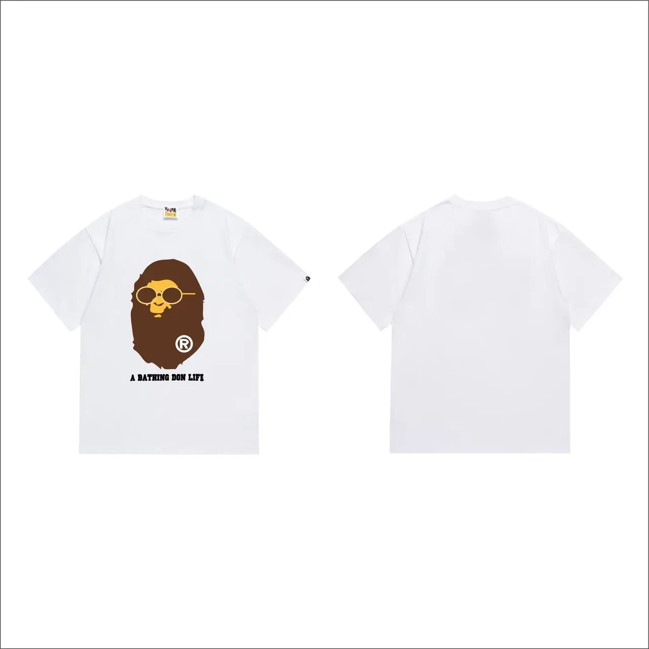 A Bathing Ape A Bathing Don Life Graphic Print Black T-Shirt 7