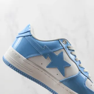 A Bathing Ape BAPE STA Light Blue Patent White Lifestyle Sneakers