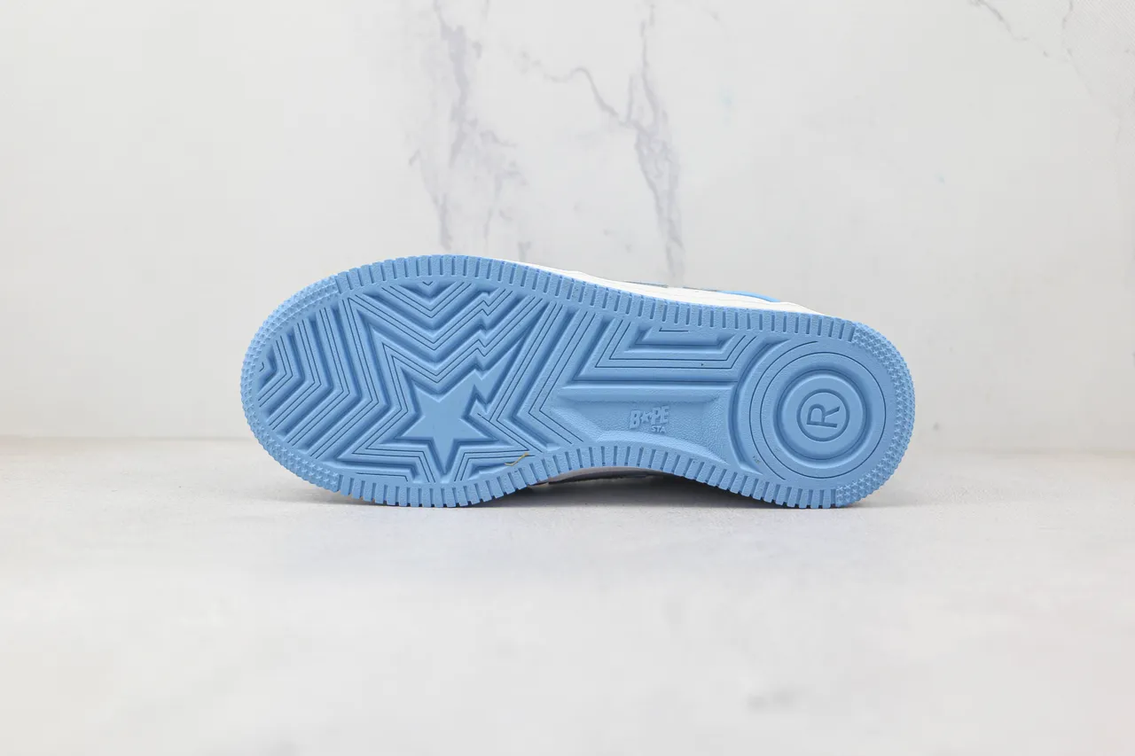 A Bathing Ape BAPE STA Sneakers lifestyle Bleu clair patent blanc 2