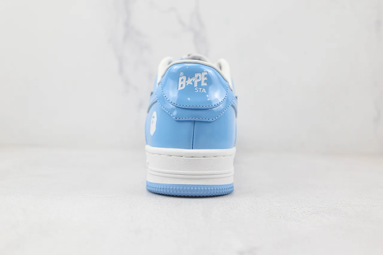 A Bathing Ape BAPE STA Sneakers lifestyle Bleu clair patent blanc 3
