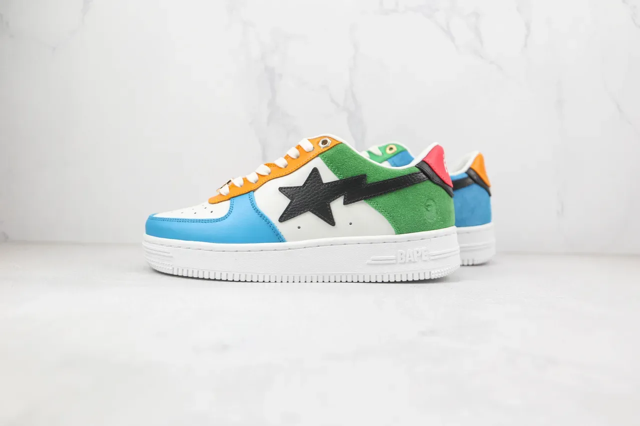 A Bathing Ape BAPE STA Multicolor Panelled Lifestyle Sneakers 1