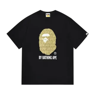 A Bathing Ape ग्राफिक प्रिंट काली टी-शर्ट