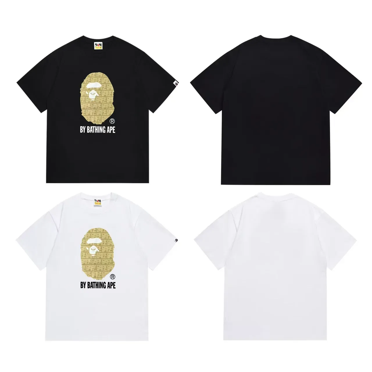A Bathing Ape ग्राफिक प्रिंट काली टी-शर्ट 6