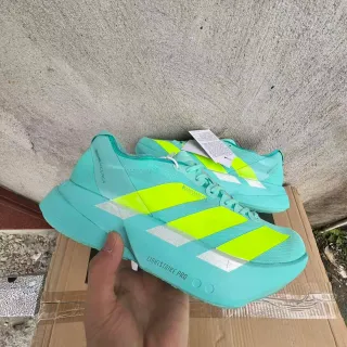 Adidas Adizero Adios Pro 4 Lightstrike Pro Cyan Neon Yellow Running Shoes