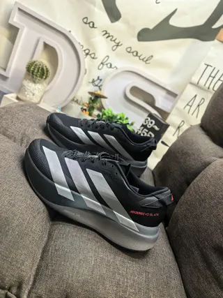 Adidas Adizero Evo Slatr Chaussures de course noires argentées 7