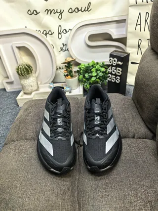 Adidas Adizero Evo Slatr Chaussures de course noires argentées 10