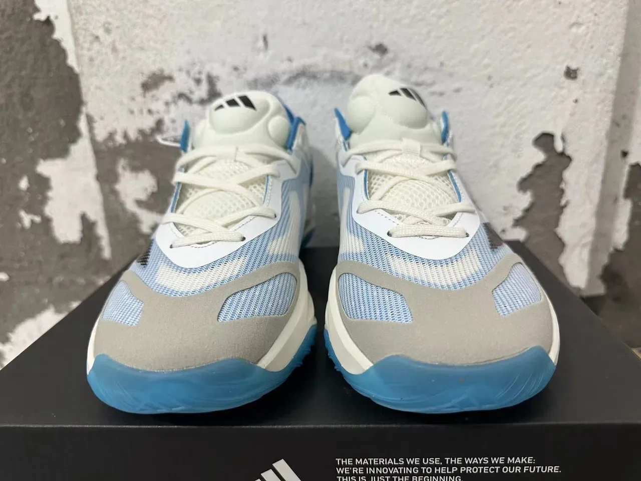 Adidas ADIZERO Light Blue and White Lifestyle Sneakers 4