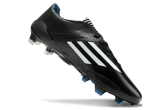 Adidas adizero Superior rosa y azul geométrico blanco tres tiras marca superficie firme zapatillas de fútbol 2