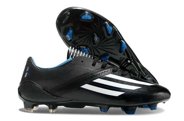 Adidas adizero Superior rosa y azul geométrico blanco tres tiras marca superficie firme zapatillas de fútbol 6