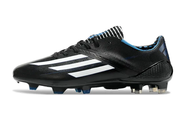 Adidas adizero Superior rosa y azul geométrico blanco tres tiras marca superficie firme zapatillas de fútbol 8
