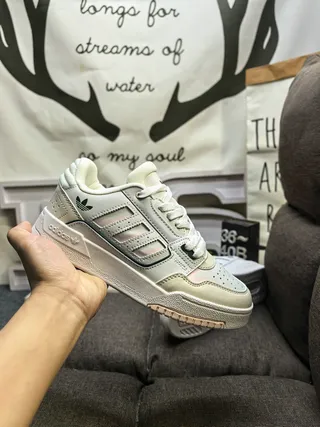 Adidas Beige Gray Low-Top Padded Collar Lifestyle Sneakers 5