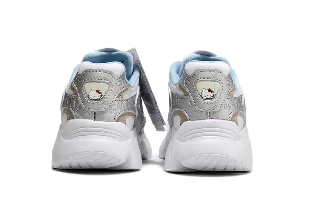 Adidas Beige Gray Midsole Layered Synthetic Overlays Chunky Sneakers 4