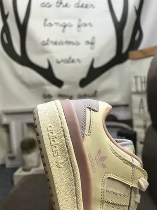 Adidas Beige Pink Low-Top Cupsole Lifestyle Sneakers 3
