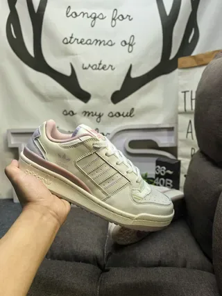 Adidas Beige Pink Low-Top Cupsole Lifestyle Sneakers 5