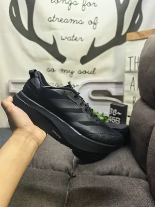 Adidas Black Chunky Platform Sole Monochrome Lifestyle Sneakers 5