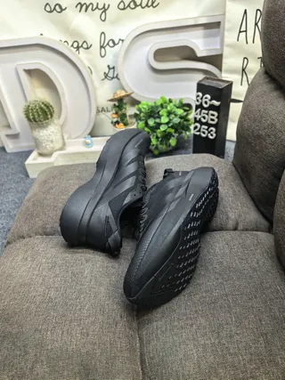 Adidas Black Chunky Platform Sole Monochrome Lifestyle Sneakers 6
