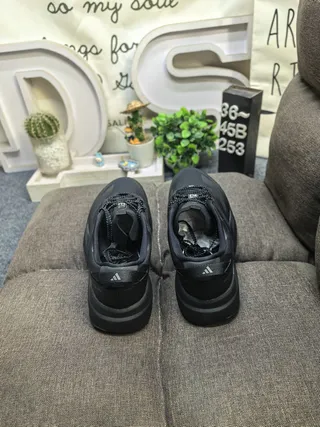 Adidas Black Chunky Platform Sole Monochrome Lifestyle Sneakers 8