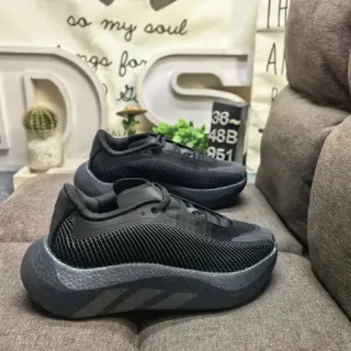 Adidas Black Engineered Mesh Upper Sculpted Monochrome Midsole Lifestyle Sneakers