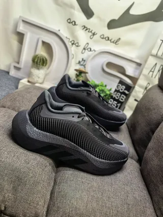 Adidas Black Engineered Mesh Upper Sculpted Monochrome Midsole Lifestyle Sneakers 19