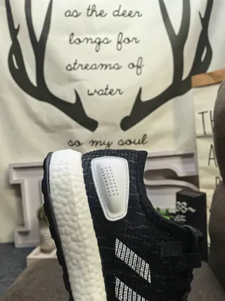 Adidas Black Gray Knit Upper Three-Stripe Side Panel Lifestyle Sneakers 11