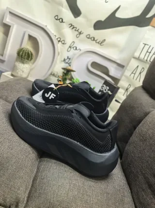 Adidas Black Monochromatic Engineered Mesh Upper Lifestyle Sneakers 7