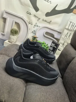 Adidas Black Monochromatic Engineered Mesh Upper Lifestyle Sneakers 9