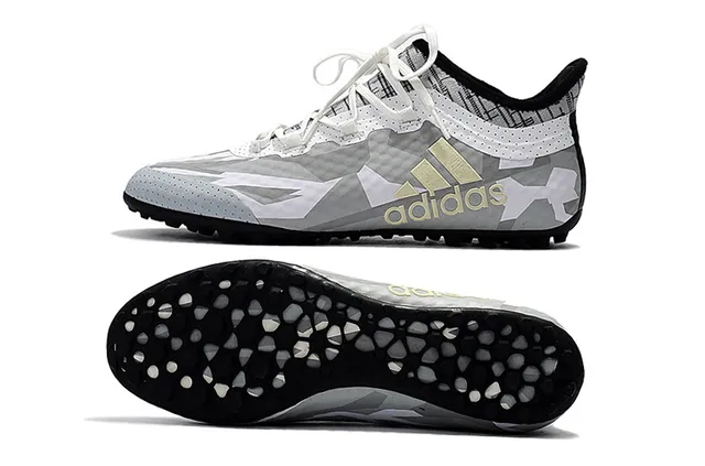 Adidas Chaussures de football turf coupe basse upper synthétique color blocking multicolor avec dégradé noir 13