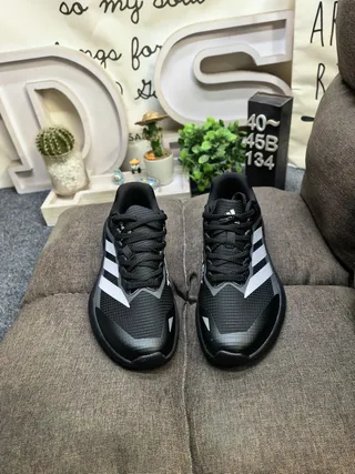 Adidas Black Orange Engineered Mesh Upper Three-Stripe Side Panel Running Shoes 10
