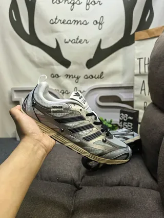 Adidas Black Silver Mesh Upper Three-Stripe Side Branding Lifestyle Sneakers 5