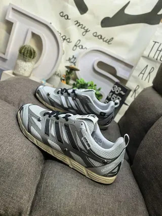 Adidas Black Silver Mesh Upper Three-Stripe Side Branding Lifestyle Sneakers 7