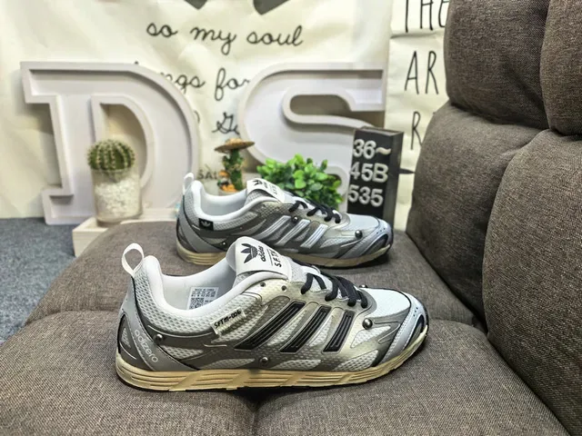 Adidas Black Silver Mesh Upper Three-Stripe Side Branding Lifestyle Sneakers 11