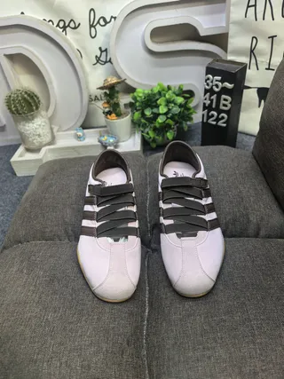 Adidas Black White Laceless Strap Closure Three Stripes Lifestyle Sneakers 20
