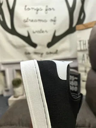 Adidas Black White Slip-On Elasticated Upper Lifestyle Sneakers 3