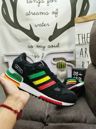 Adidas Black Yellow Retro Runner Silhouette Suede And Mesh Upper Lifestyle Sneakers 23