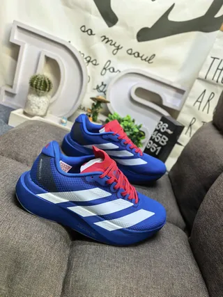Adidas Blue Red Engineered Mesh Upper Sculpted Lightstrike Pro Midsole Lifestyle Sneakers 9