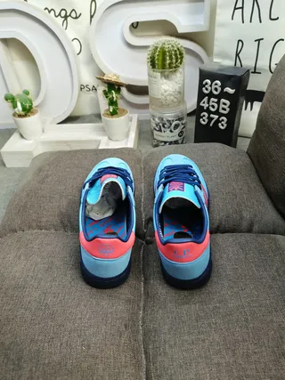 Adidas Blue Red Suede Upper Three-Stripe Side Panel Lifestyle Sneakers 8