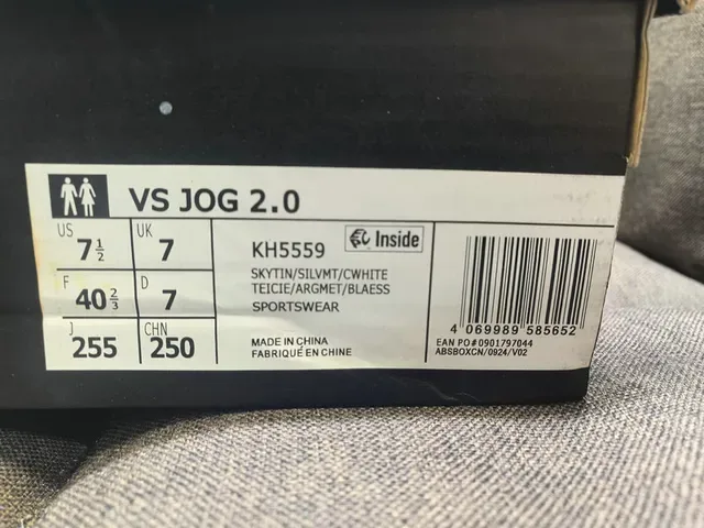 Adidas Blue Silver Retro Runner Silhouette Light Leather-Like Upper Lifestyle Sneakers 2