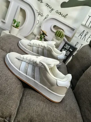 Adidas Campus Beige and White Lifestyle Sneakers 7