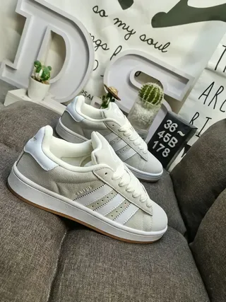 Adidas Campus Beige and White Lifestyle Sneakers 9