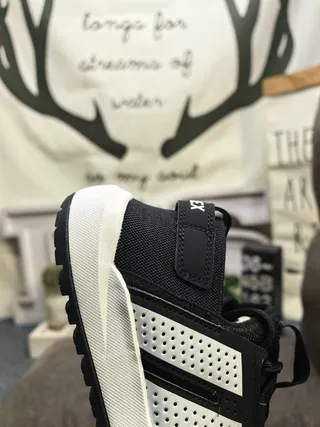 Adidas Climacool Black White Perforated Mesh Upper Three-Stripe Side Branding Lifestyle Sneakers 3