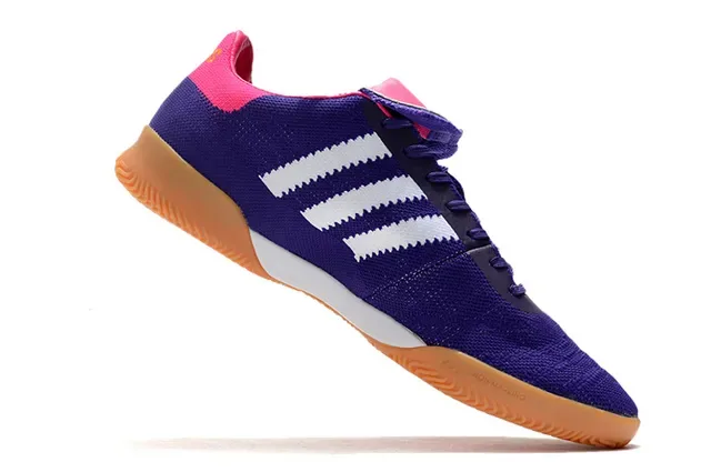 Adidas Copa Pink Purple Knit Upper Three-Stripe Side Panel Sneakers 2