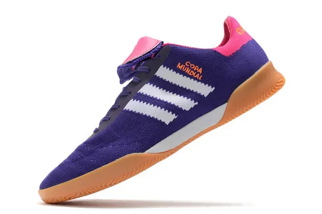 Adidas Copa Pink Purple Knit Upper Three-Stripe Side Panel Sneakers 3