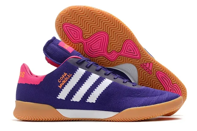 Adidas Copa Pink Purple Knit Upper Three-Stripe Side Panel Sneakers 6