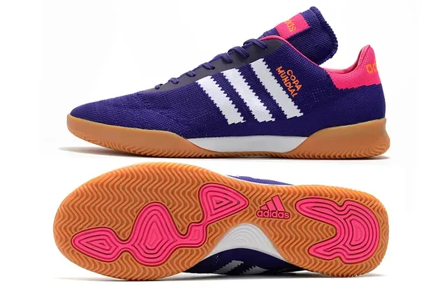 Adidas Copa Pink Purple Knit Upper Three-Stripe Side Panel Sneakers 7
