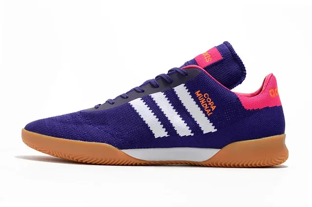 Adidas Copa Pink Purple Knit Upper Three-Stripe Side Panel Sneakers 8