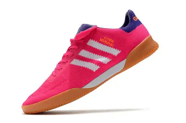 Adidas Copa Pink Purple Knit Upper Three-Stripe Side Panel Sneakers 10