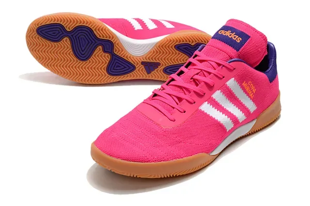 Adidas Copa Pink Purple Knit Upper Three-Stripe Side Panel Sneakers 11