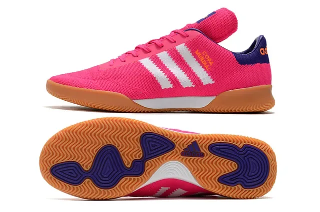 Adidas Copa Pink Purple Knit Upper Three-Stripe Side Panel Sneakers 13